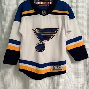 NHL St. Louis Blues Kids White, Blue & Gold Jersey